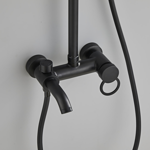 Ensemble de douche mural effet pluie pour salle de bain, design hôtelier, <span class=keywords><strong>kit</strong></span> mitigeur 3 voies avec pommeau pour rénovation de salle de bain - Product Image 6