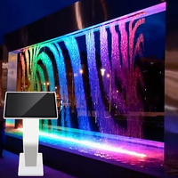 Mur d'eau numérique, Fontaine numérique, Rideau d'eau numérique, Rideau d'eau oscillant, Cascades artificielles, Rideau de pluie, Cascade LED