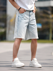 Biểu Tượng Tùy Chỉnh Chất Lượng Cao Tùy Chỉnh Cổ Điển Rửa Denim Jeans Baggy Quần Short Quần Cho Nam Giới Với Đầy Đủ Tùy Biến - Product Image 4