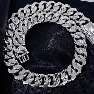 Collar Moderno de Eslabones Cubanos para Hombre, Estilo Diamante Cultivado en Laboratorio, Chapado en Oro de 14k, Cadena de Oro, Joyería Hip Hop Streetwear para Fiestas - Product Image 2
