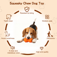 Jouet à mâcher couineur pour chien en bois, mangeoire lente, motif dessin animé mignon, durable, interactif, pour l'entraînement et soulage l'ennui