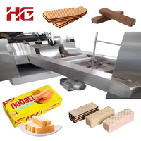 Ligne de production entièrement automatique de gaufrettes, machine commerciale de fabrication de gaufrettes pour gaufrettes en grille/barre/chocolat