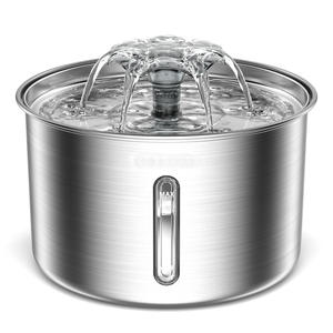 Fontaine à eau pour animaux de compagnie en acier inoxydable, distributeur automatique pour chat et chien, modèle arrondi 800g, amovible, modèle enfichable WF570 - Product Image 2