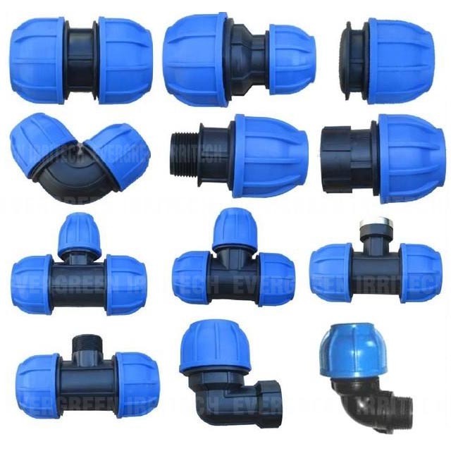 PP HDPE water pipe compression fitting