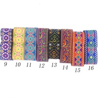 5cm bricolage National vêtement ruban sangle broderie couleur fleur motif Jacquard maison Textile Costume col dentelle ethnique garniture