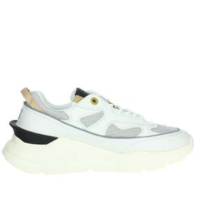 D.A.T.E. Baskets pour hommes M401-FM-DR-LG en toile blanche, chaussures tendance - Product Image 4