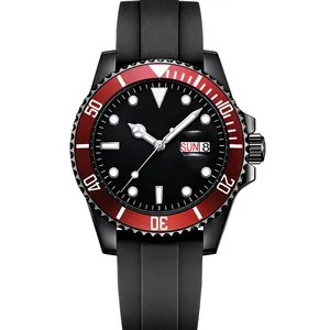 10ATM 硅胶表带男士运动手表 OEM 定制标志工厂直销手表