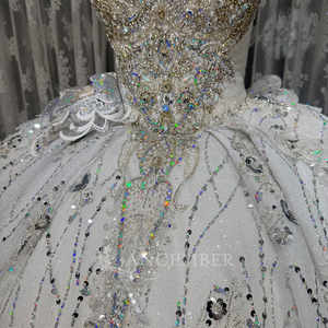 Robe de mariée élégante et romantique Jancember, style reine, ornée de strass, tendance et très vendue, Wx288 - Product Image 3