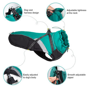 เสื้อกันฝนสำหรับสุนัขฤดูหนาวกันน้ำปรับได้พร้อมสายรัดในตัวแถบสะท้อนแสงสำหรับสุนัขขนาดใหญ่เสื้อกันฝนกลางแจ้ง - Product Image 2