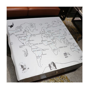 ODM OEM Tenture murale en cuir végétalien écologique <span class=keywords><strong>Carte</strong></span> <span class=keywords><strong>du</strong></span> <span class=keywords><strong>monde</strong></span> imprimée Décoration de chambre d'enfant lavable rembourré pour un usage domestique - Product Image 2