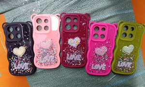 Cô Gái <span class=keywords><strong>Bling</strong></span> Long Lanh Tai Mô Hình Sóng Trường Hợp Điện Thoại Cho Infinix Hot 50 4G Tia lửa Đi 2025 Tia lửa 30 C TPU Keo Điện Thoại Bìa Với Perla - Product Image 3