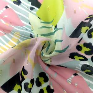 Offre Spéciale motif léopard Jacquard métallique Lurex Clip <span class=keywords><strong>tissu</strong></span> en mousseline de soie pour robes de filles et mariages - Product Image 4