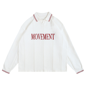 Custom Men's Polo Collar Spring and Autumn Long Sleeve <strong>Knitted</strong> <strong>Sweater</strong> Jacquard Letter Polo Neck <strong>Knitted</strong> <strong>Sweater</strong> for Men - Product Image 4