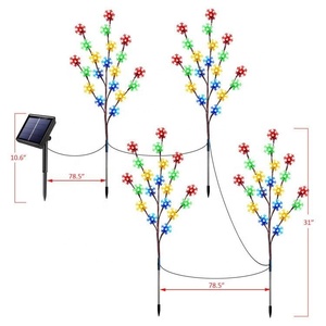 ไฟ<span class=keywords><strong>ต้นไม้</strong></span>รูปเกล็ดหิมะพลังงานแสงอาทิตย์รุ่นใหม่ อัพเกรดแล้ว 4 ชิ้น ไฟ LED หลายสี สำหรับตกแต่งคริสต์มาสกลางแจ้งและไฟสวน - Product Image 6