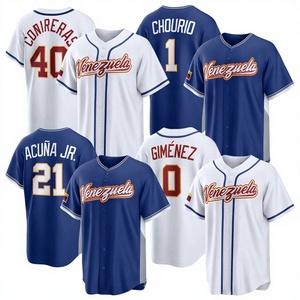 Camiseta de Béisbol Clásica Mundial de Venezuela 2026, Transpirable, de Manga Corta, Cosida, Ronald Acuña Jr, Jackson Chourio, Luis Arraez, William - Product Image 2