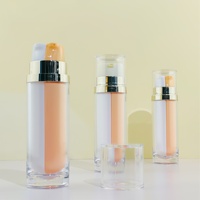Flacon cosmétique double tube bicolore 15g+15g, distributeur deux-en-un, contenant vide pour sérum facial, lotion, emballage de soins de la peau
