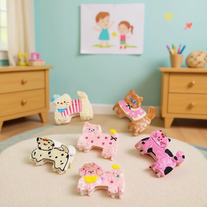 Clip per capelli Cat Scratch da 8 cm per bambine, design simpatico a forma di animale - Product Image 2