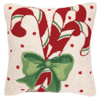 Joyeux Noël rayé broderie coussin décoratif doux chaud crochet oreiller pour la maison ou l'hôtel