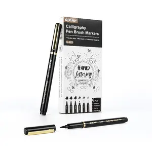 Gxin G-625-6 In Stock di buon uso 6 pz calligrafia nera penne disegno scritta calligrafia penne penne per principianti