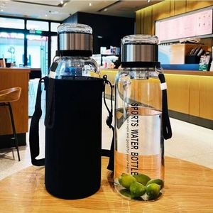 Wholesale Outdoor Travel Sports Portable Leak Proof Beverage Tea Glass Bottle Glass <b>Water</b> Bottle with Strap - Product Image 3
