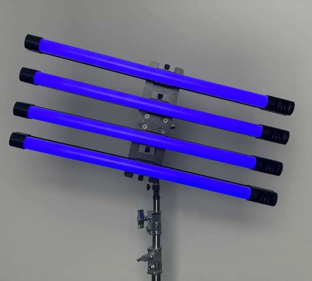 50W RGB Dapat Diisi Ulang 4 Kaki, Tabung Fotografi Video Audio Studio Siaran Film LED Pencahayaan Fotografi