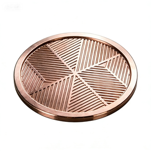 Sous-verre en métal usiné CNC de précision - Motif personnalisé pour bar et table de café - Product Image 1