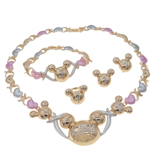 Yulaili Xoxo femmes plaqué or ensemble de bijoux mariage chaud baiser africain et câlin je t'aime ensembles de bijoux en cristal X0175 - Product Image 4