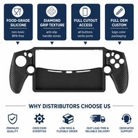 Étui de protection en silicone pour console de jeu portable, avec poignée diamantée et découpes intégrales, pour console de jeu PSP5