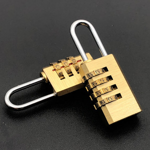 Brass Mini Luggage Lock 3-Wheel Combination <b>TSA</b> Approved For Travel And Storage - Product Image 3