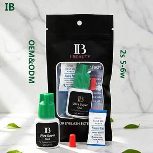 Pegamento Adhesivo Líquido IB Súper Fuerte de 5ml para Extensiones de Pestañas, Personalizado al por Mayor, Coreano, Sensible, Etiqueta Privada Individual, Negro - Product Image 1
