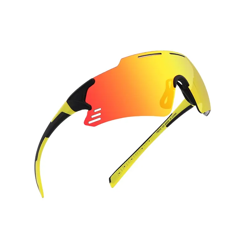 Men women tr90 frame polarized mirrored lens windproof baseball sunglasses cycling sport uv400 protection pits bike glasses