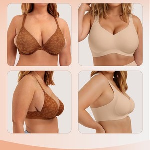 Reggiseni in Gelatina per Donne, <span class=keywords><strong>Senza</strong></span> <span class=keywords><strong>Ferretto</strong></span>, Wireless, con Supporto e Sollevamento, Copertura Completa, Taglie Plus, Comodi e <span class=keywords><strong>Senza</strong></span> Cuciture - Product Image 4