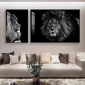 Nordique moderne Style <span class=keywords><strong>noir</strong></span> <span class=keywords><strong>et</strong></span> <span class=keywords><strong>blanc</strong></span> éléphant Lion <span class=keywords><strong>tigre</strong></span> impression mur Art affiche luxe porcelaine cristal <span class=keywords><strong>peinture</strong></span> pour la décoration intérieure - Product Image 6