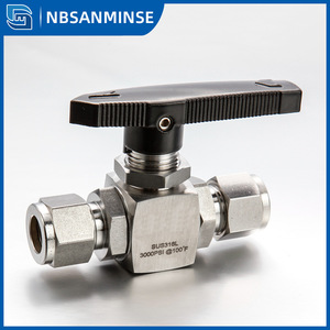 บอลวาล์วสแตนเลสคิง 1/2 นิ้ว แบบคอมเพรสชั่น 3000PSI สำหรับน้ำ อากาศ แก๊ส แรงดันสูง - Product Image 2