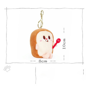 Llavero de peluche con forma de <span class=keywords><strong>hamburguesa</strong></span>, patatas fritas y pan, muñeco de juguete mini para máquina de garras - Product Image 6