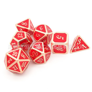 Set di Dadi Classici a Colori Solidi per Giochi da Tavolo DND, Angolo Retto, 7 Pezzi, Prodotto a Shenzhen, Vendita Diretta dalla Fabbrica - Product Image 6