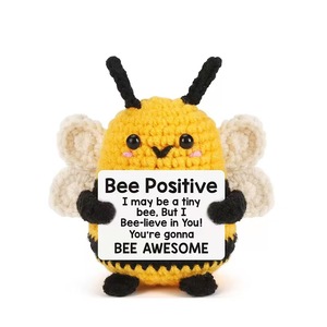 Vente en gros d'abeilles en peluche douces tissées à la main, DIY, pour l'artisanat artistique, en textile personnalisé, pour le soutien émotionnel, décoratives, objets de collection, cadeaux et décoration intérieure - Product Image 1