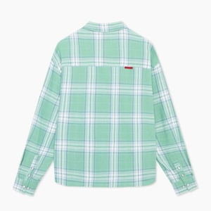 Chemise en flanelle à carreaux en coton sur mesure, coupe décontractée, à manches longues pour hommes, chemises boutonnées à manches longues, fabricant - Product Image 5