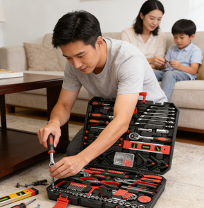 Set <span class=keywords><strong>di</strong></span> 113 Pezzi <span class=keywords><strong>di</strong></span> Utensili Domestici per Manutenzione <span class=keywords><strong>Auto</strong></span> con Trapano Elettrico e Trapano a Percussione con Piccone - Product Image 6