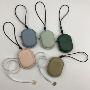 Cinta métrica ovalada mini de PU, regalo, cinta métrica pequeña para cintura, 1.5m, cinta suave con logo, venta al por mayor, cinta métrica de cuero - Product Image 5