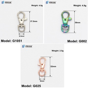 EWANG En gros Mousquetons rotatifs en alliage de zinc or rose arc-en-ciel pour chiens, crochets mousquetons métalliques pour accessoires de sac - Product Image 5