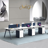 Bureau moderne Centre d'appels Meubles en aluminium Postes de travail Bureau de séparation Poste de travail Table de bureau pour le bureau