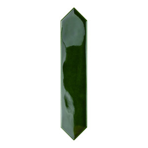 Azulejo Verde Oscuro 5x25 cm Brillante con Bordes Irregulares - Product Image 4