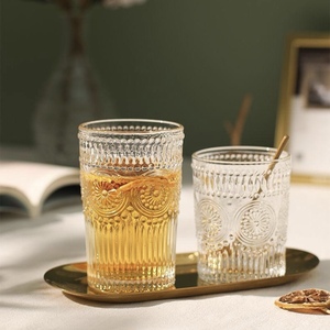 Taza de cristal para el hogar vintage y de alta belleza con flor de <span class=keywords><strong>sol</strong></span> y alivio del jugo de frutas - Product Image 5