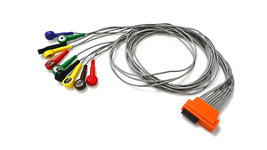 Accessoires médicaux Câbles ECG Holter Snap 10 fils compatibles pour Cardioline - Product Image 4