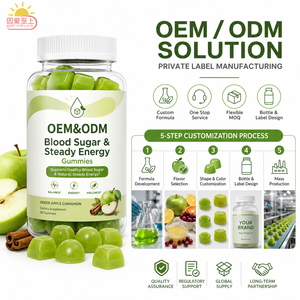 Gommose per il Controllo della Glicemia e l'Energia Costante OEM/ODM, Supporto Energetico Quotidiano, Gusto Mela Verde, Integratore in Gommose - Product Image 3