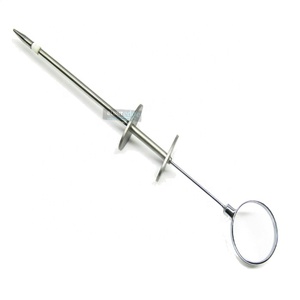 Instruments vétérinaires de qualité supérieure en gros – Instruments pour mamelons – Extracteur de tumeurs pour mamelons à double lame en acier inoxydable - Product Image 2