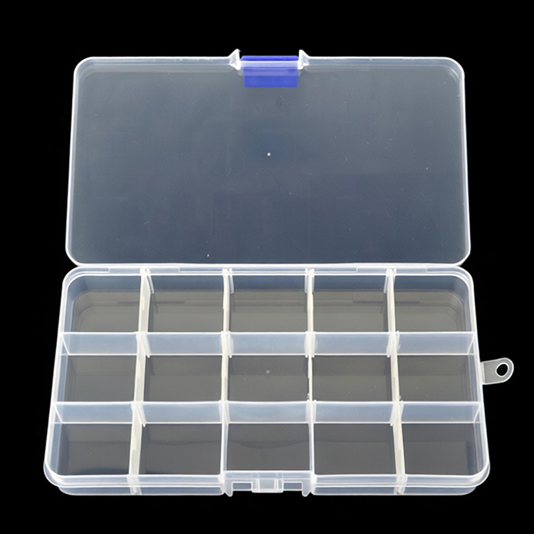 GIVBRO 15 scomparti in plastica per gioielli, contenitore per perline per kit fai da te, 3 pezzi