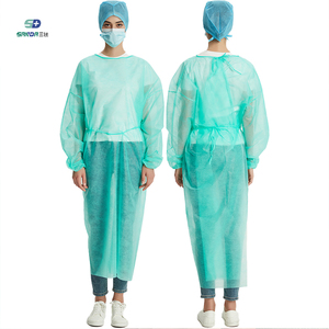 ชุดป้องกันทางการแพทย์ของผู้ใหญ่ชุดผ่าตัดแยกสีเขียวแบบใช้แล้วทิ้ง - Product Image 1