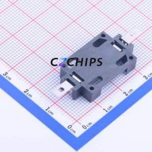 BS-06-B4BK013 Button & Strip Battery Connector SMD Connector Battery Holder CR2032 Phosphor Bronze Tin - Product Image 2